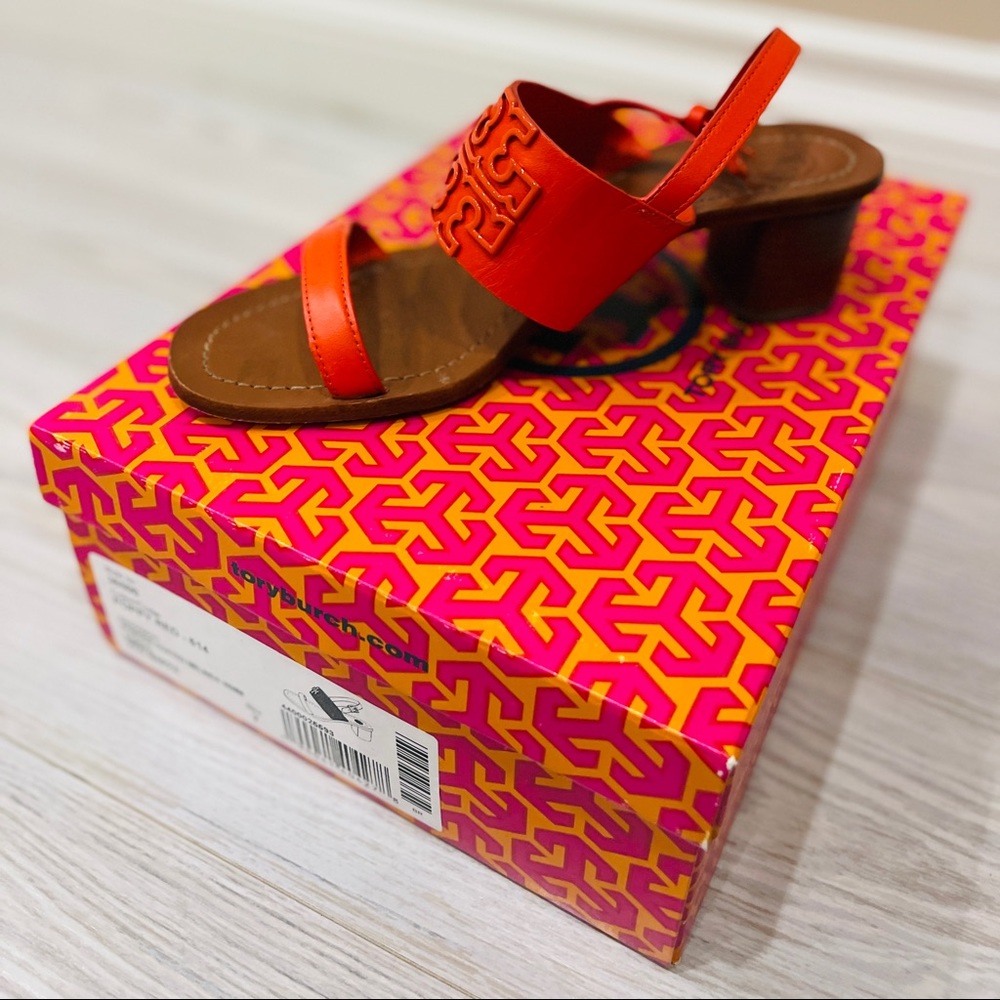Tory Burch Veg Nappa/ color: poppy red / size 7